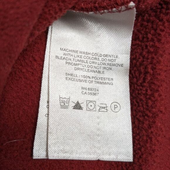Columbia Sweater Men Small Long Sleeve Fleece Full Zip Sweater Red / Brick S - Picture 6 of 6